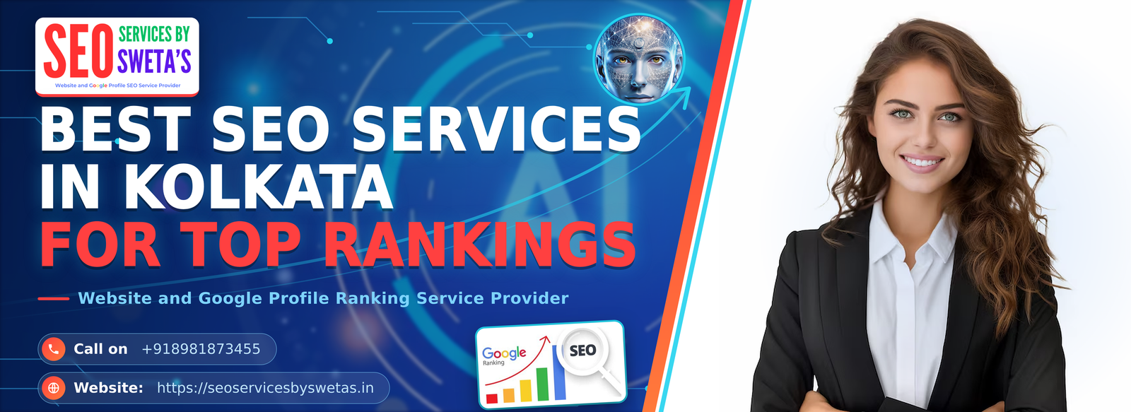 SEO Expert Kolkata, Digital Marketing Specialist, SEO Services By Swetas, Female Business Leader, Kolkata SEO Consultant; GMB Optimization, Google Maps Ranking, Local SEO Kolkata, Google Business Profile, GMB Setup Service; Google Ranking Growth, Website Ranking Service, SEO Growth Metrics, Search Engine Optimization, Organic Traffic Growth; AI Powered SEO, Machine Learning Marketing, AI SEO Technology, Digital Transformation, AI Search Marketing; Artificial Intelligence SEO, Data Driven Marketing, AI Technology Kolkata;